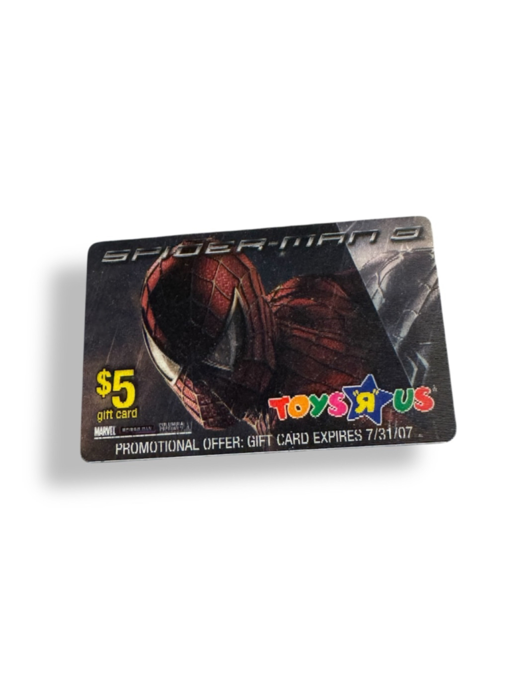 Toys R Us X Spider-Man 3 Movie Promotional Gift Card